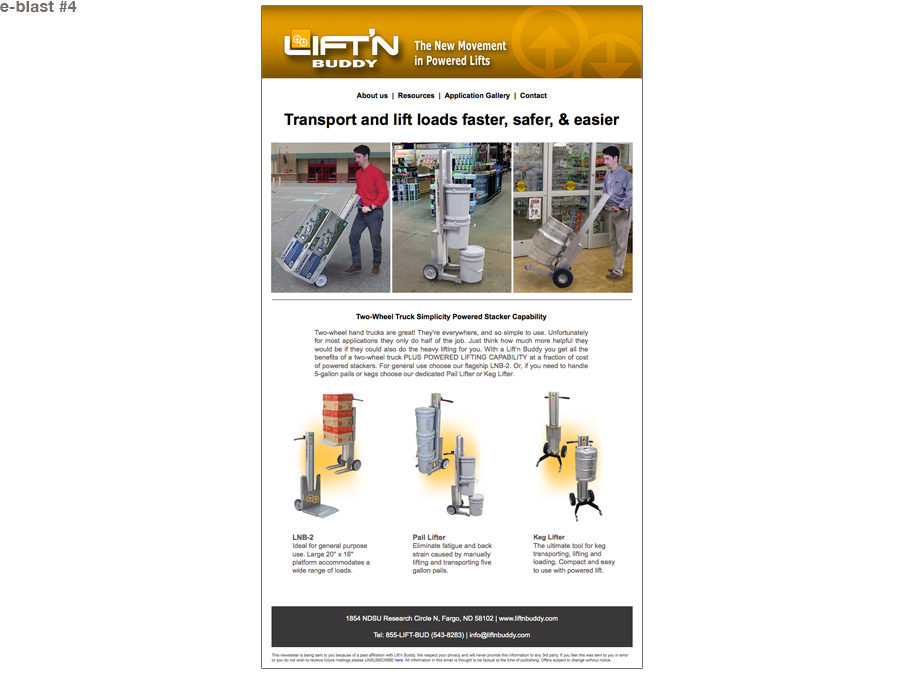 Lift'n Buddy e-blast